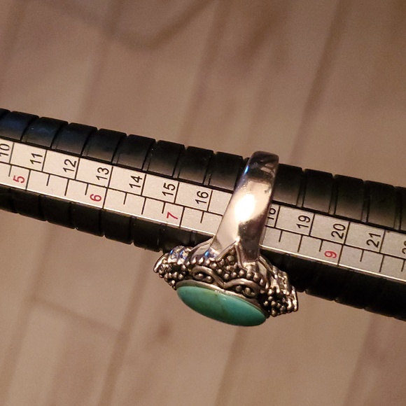 TURQUOISE NECKLACE, EARRINGS, RING & BRACELET SET - Picture 9 of 13